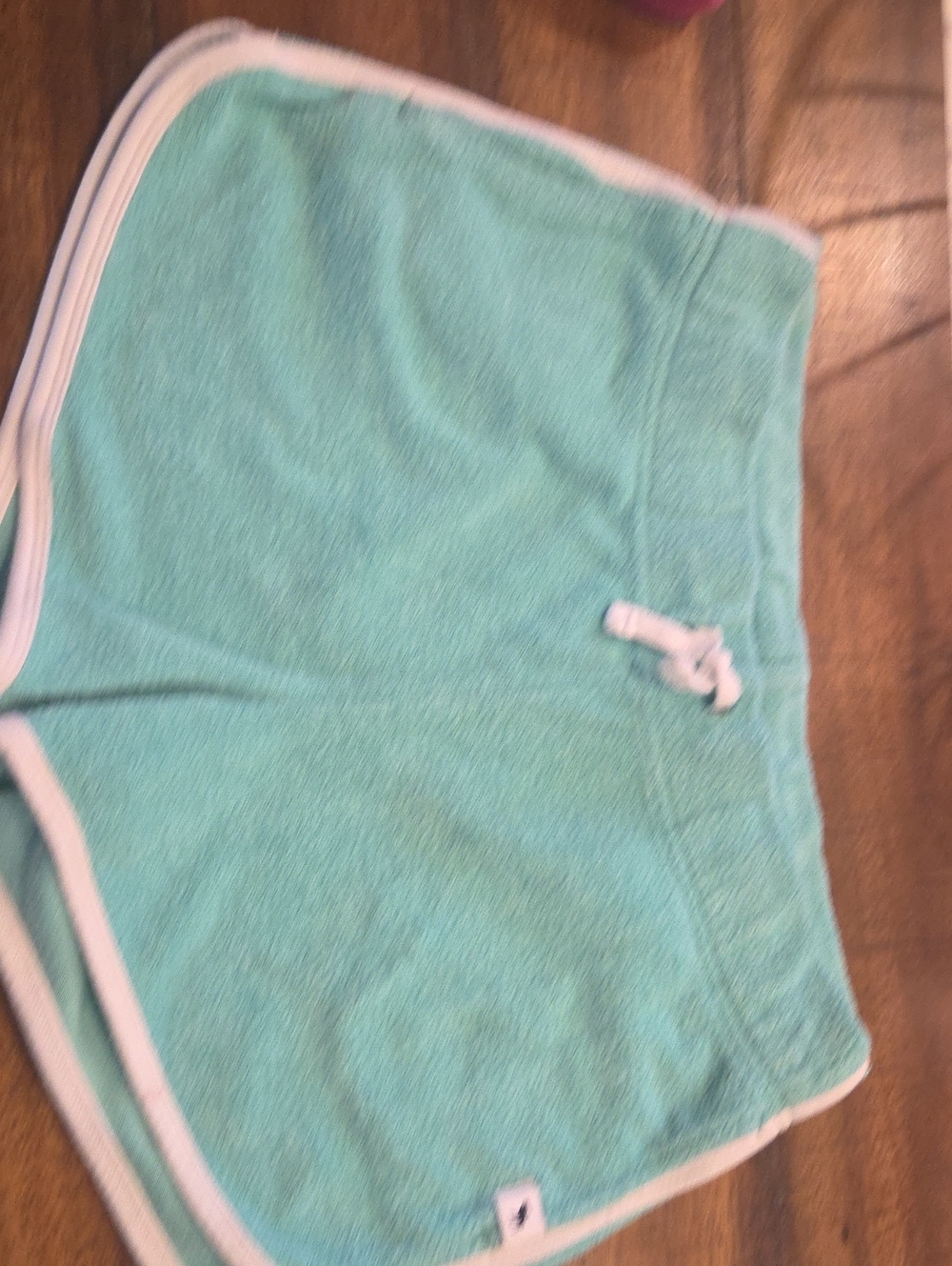 abercrombie kids Aqua Terry Shorts with White Trim